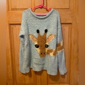 Zara knitwear giraffe sweater